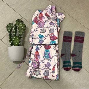 Super cozy Nick & Nora Owl PJ set